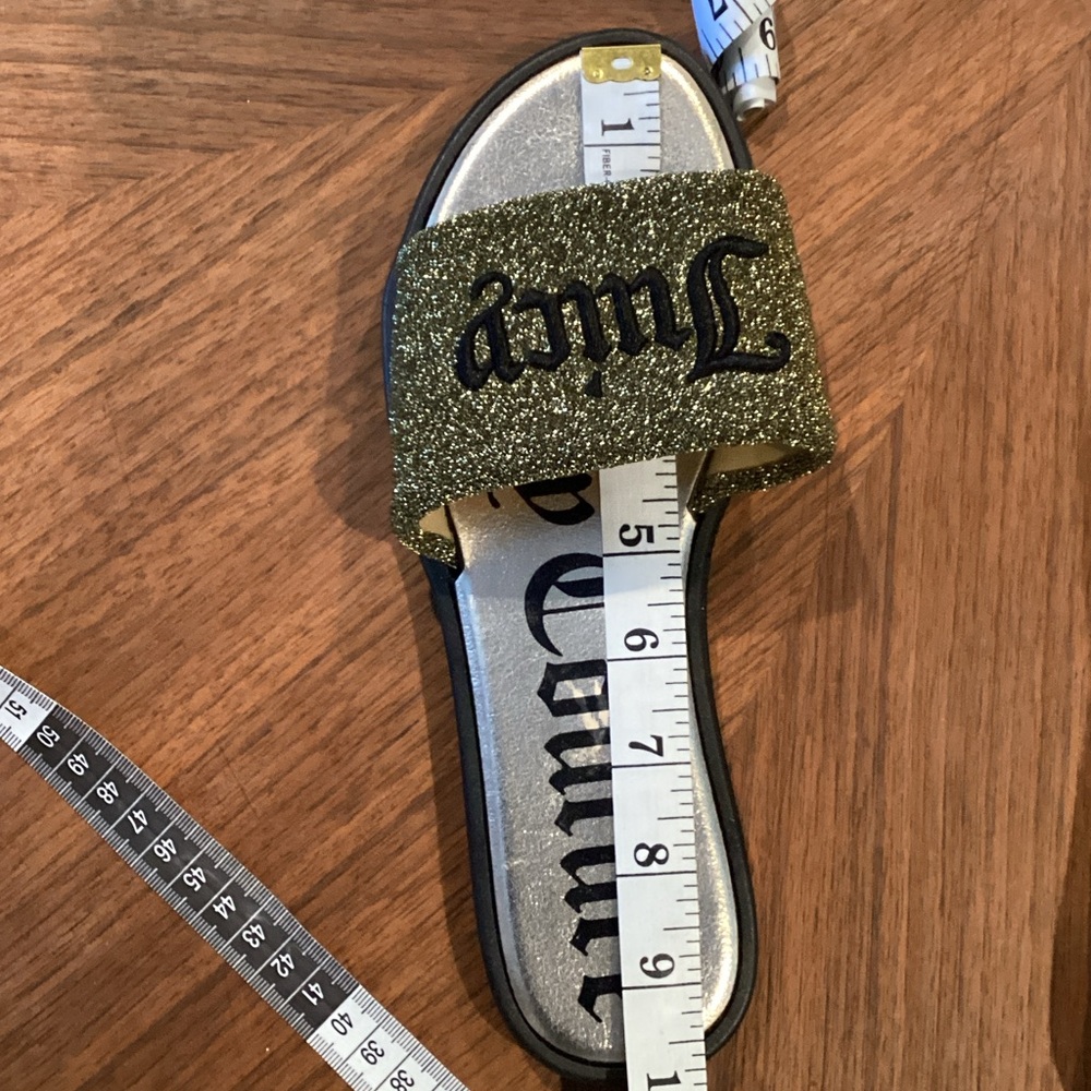 Juicy Couture Gold Glitter Slides - Picture 4 of 4